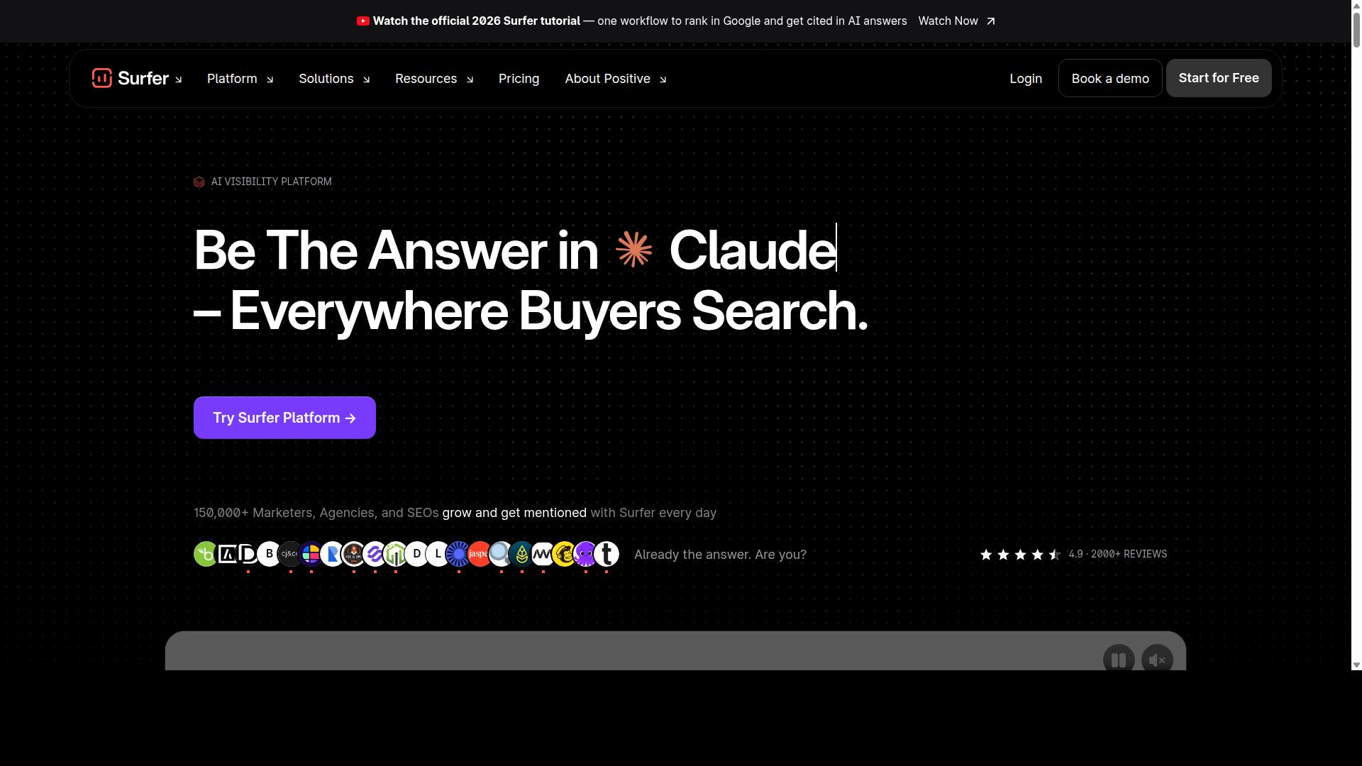 Surfer SEO website